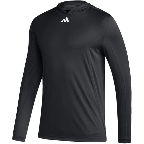 Adidas Men’s Program Long Sleeve Training Pullover Hoodie Shirt Black - Picture 1 of 5